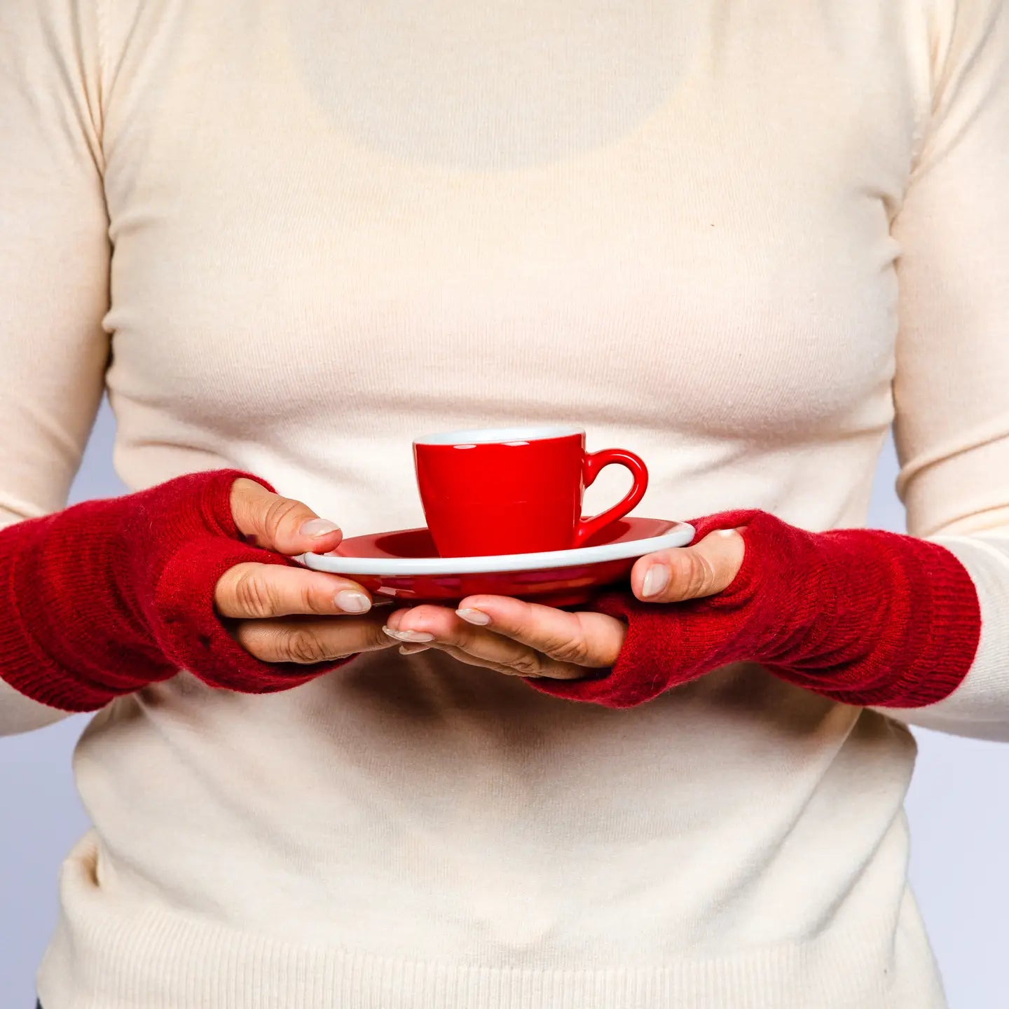 100% Cashmere Fingerless Gloves