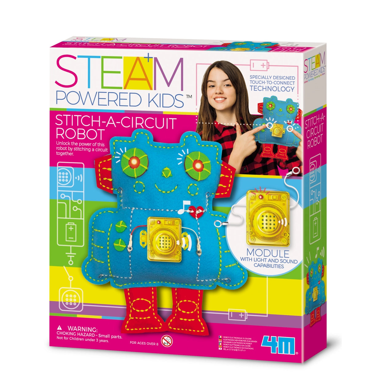 Toysmith STEAM Stitch a Circuit Robot Kit