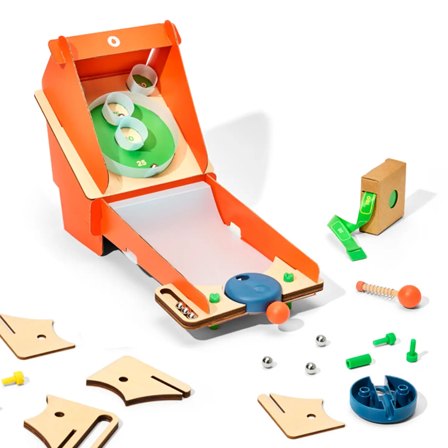 Roller Ramp Arcade Game Build-it-Yourself KiwiCo Kit