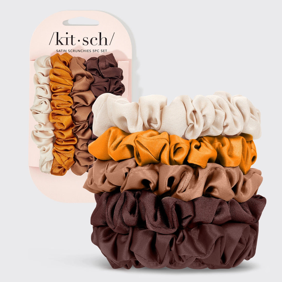 Kitsch Ruched Satin Scrunchies