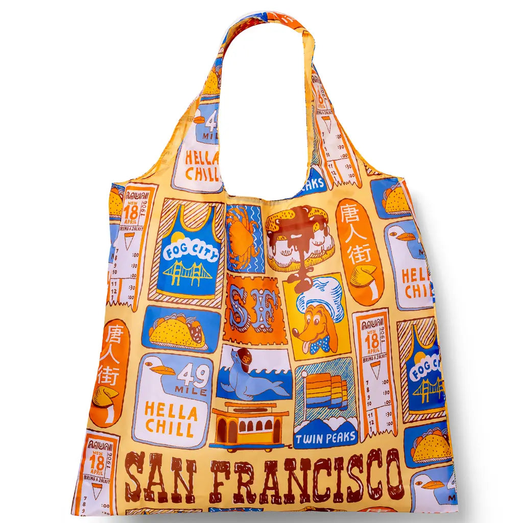 Yellow Owl Reusable Tote Bags