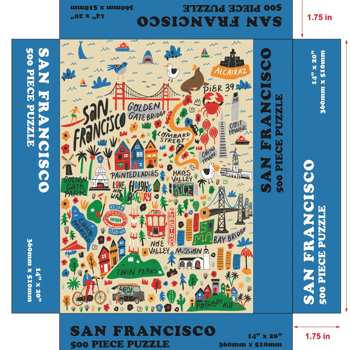 San Francisco 500 Piece Puzzle — ImagiKnit