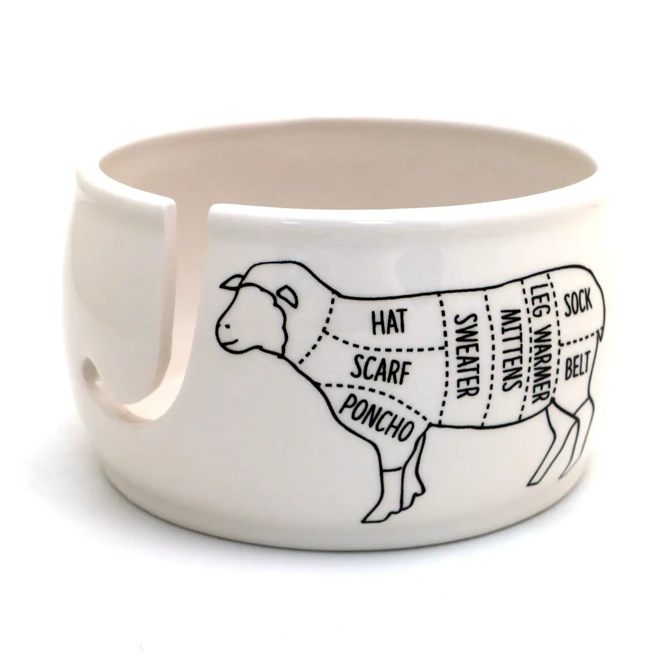 Lenny Mud Ceramic Yarn Bowls