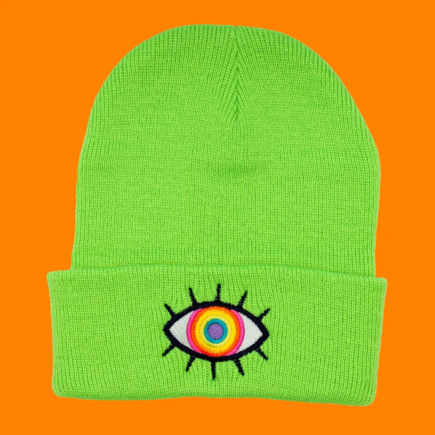 Wokeface Rainbow Eye Beanies