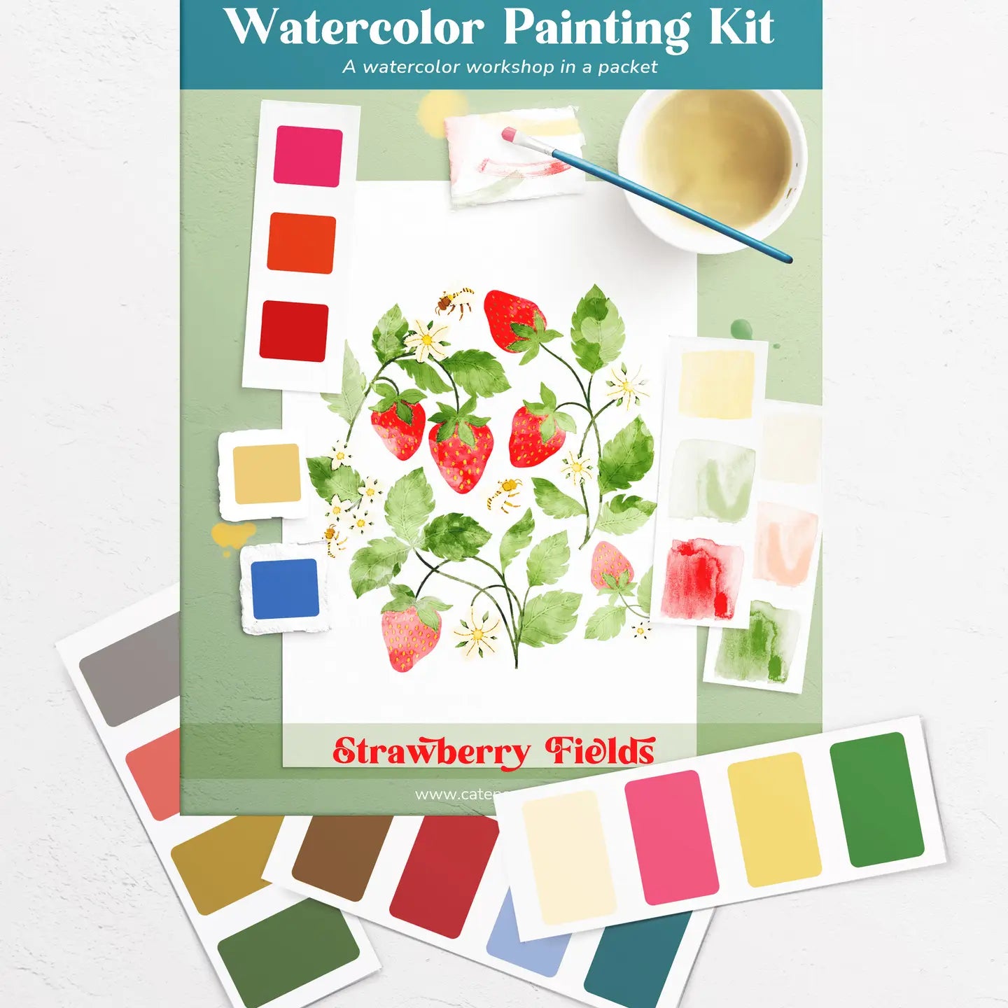 Cate Paper Watercolor Painting Kits (Beginner)