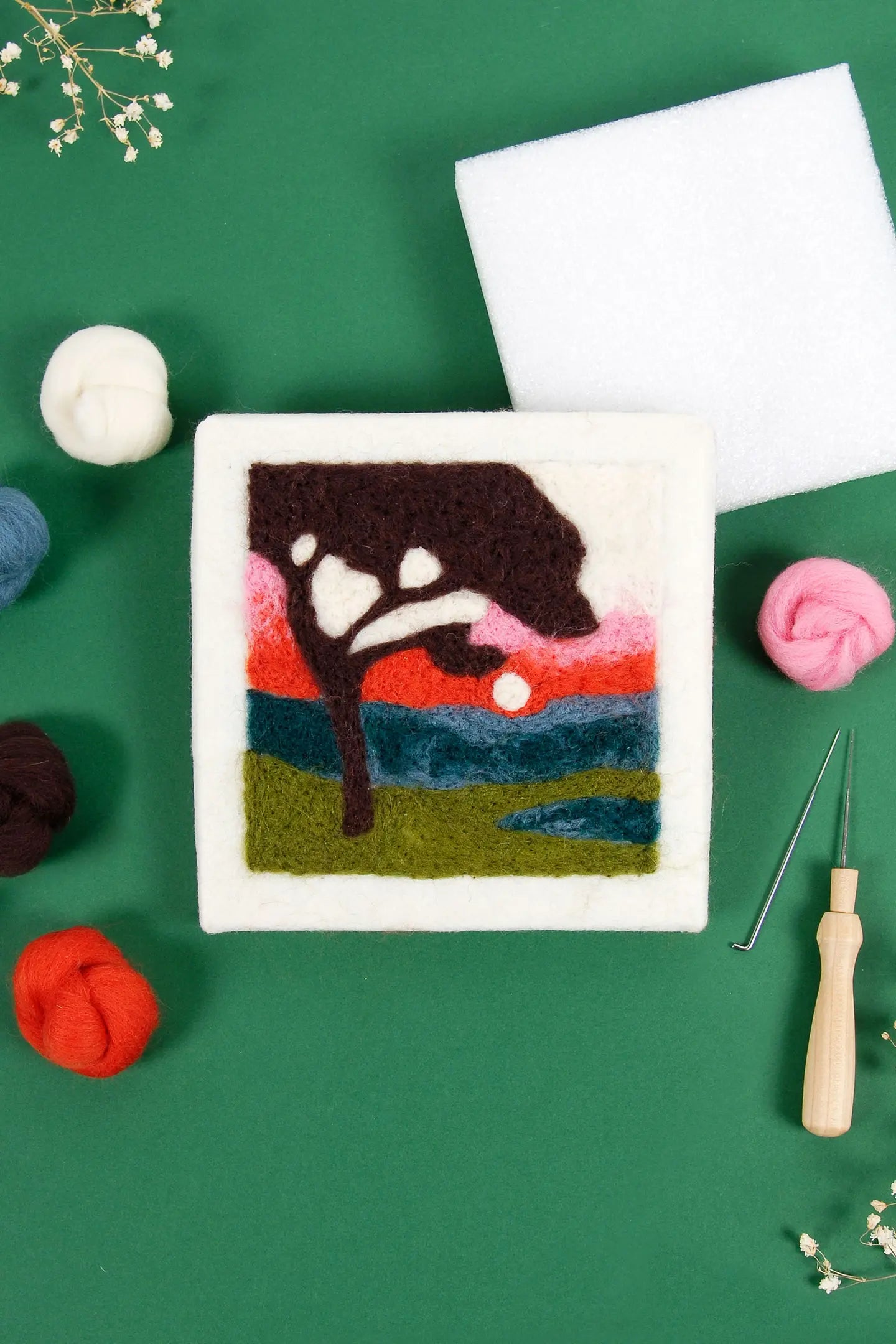 DMC Sunset Over Fields by Marie Dominique Procureur Easy Felting Kit