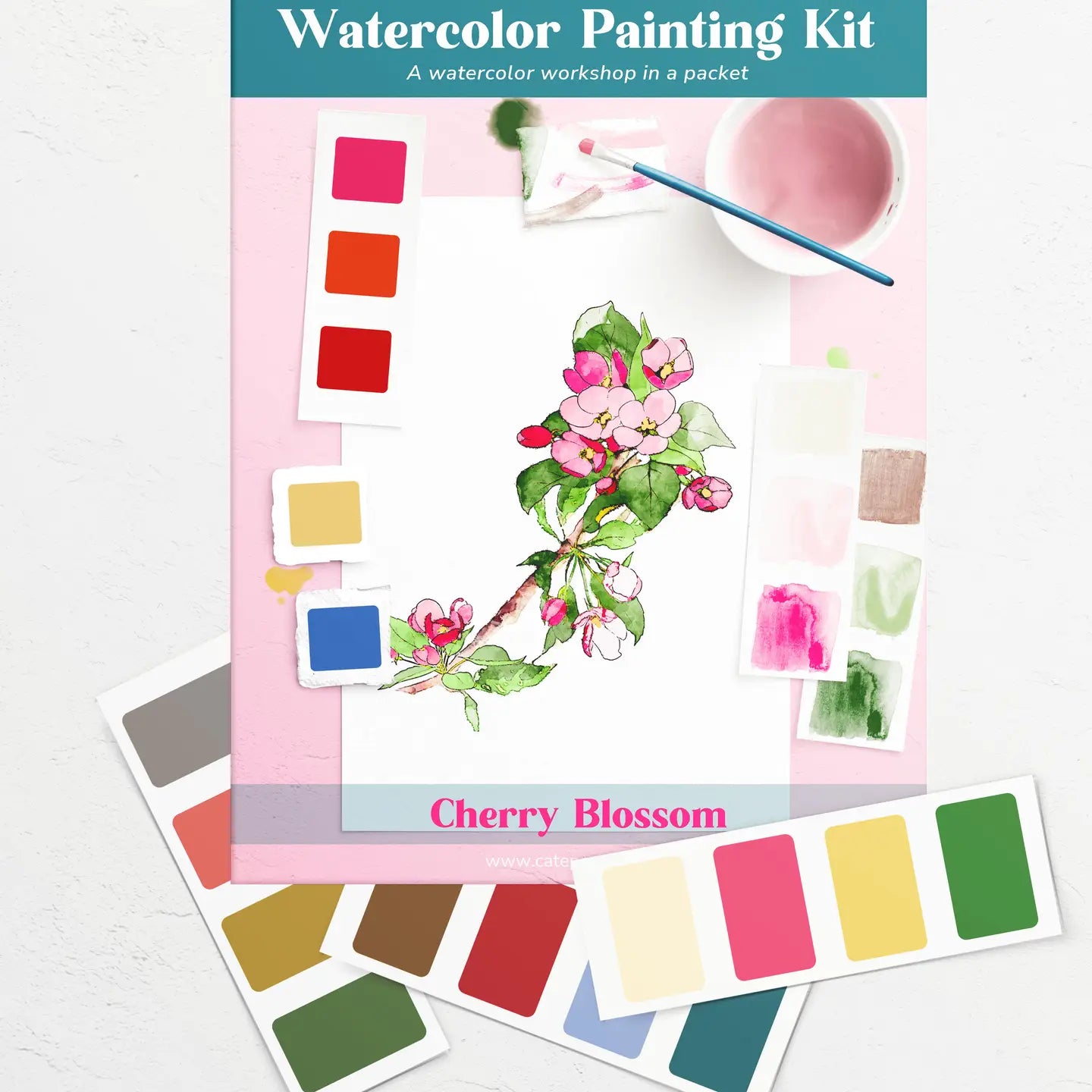 Cate Paper Watercolor Painting Kits (Beginner)