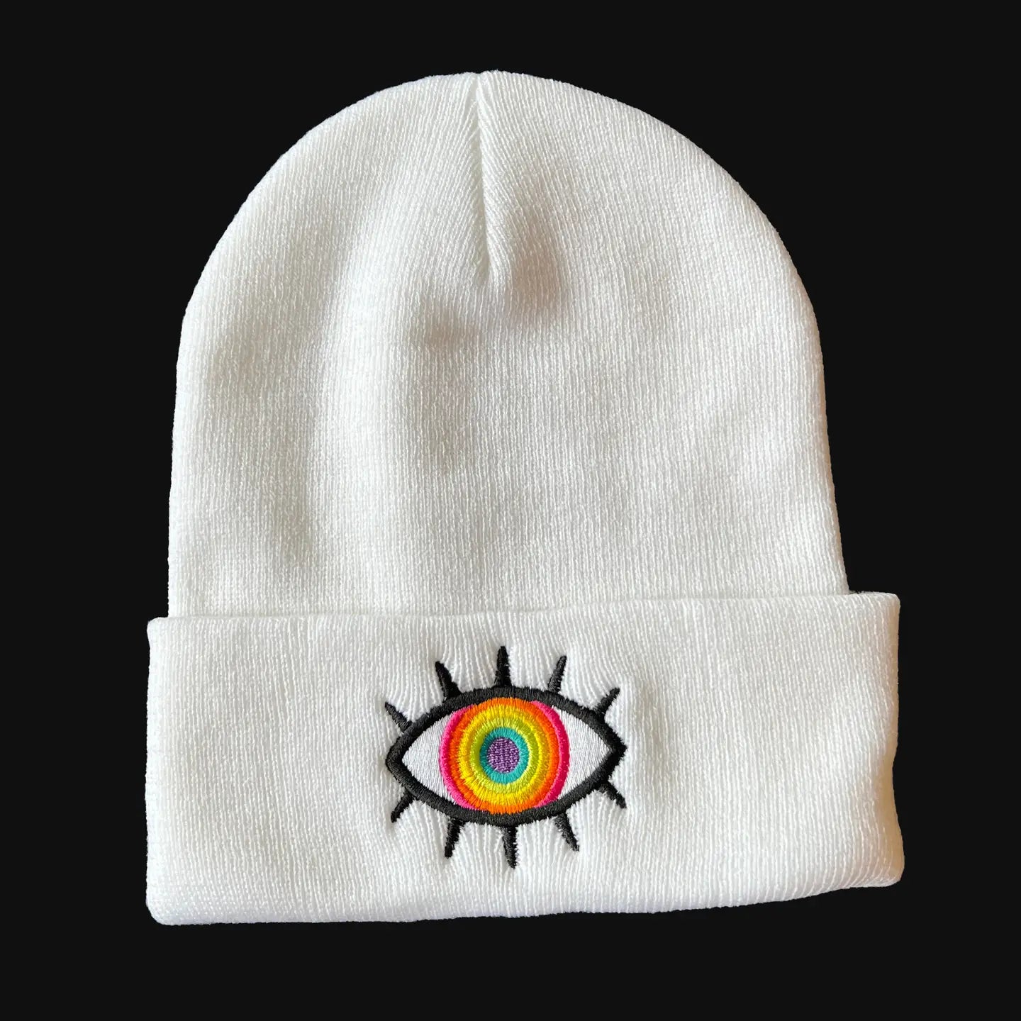Wokeface Rainbow Eye Beanies
