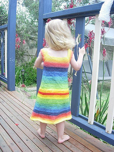Rainbow Dress by Tikki Knits