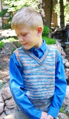 256 Basic Vest for Children, sizes 2 to 8yrs, worsted weight