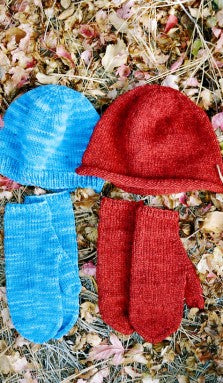 223 Basic Hat and Mitten Set for Women