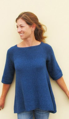 128 Top Down Trapeze Pullover