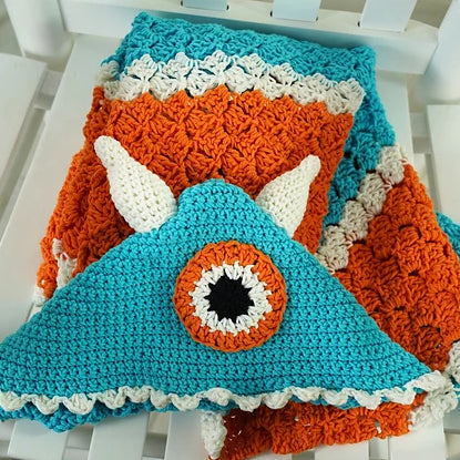 Monster Hooded Blanket Crochet Free PDF Download