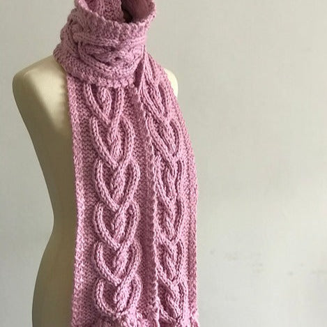 Heart Cable Scarf PDF