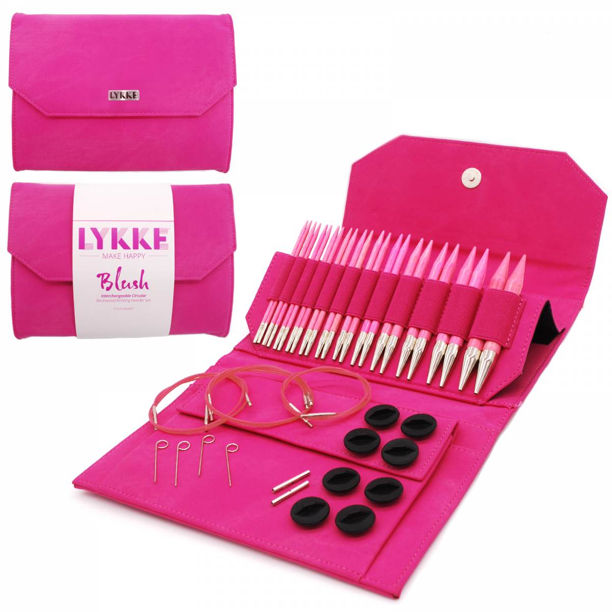 Lykke 5 inch Blush Pink Circular Knitting Needles Interchangeable Set