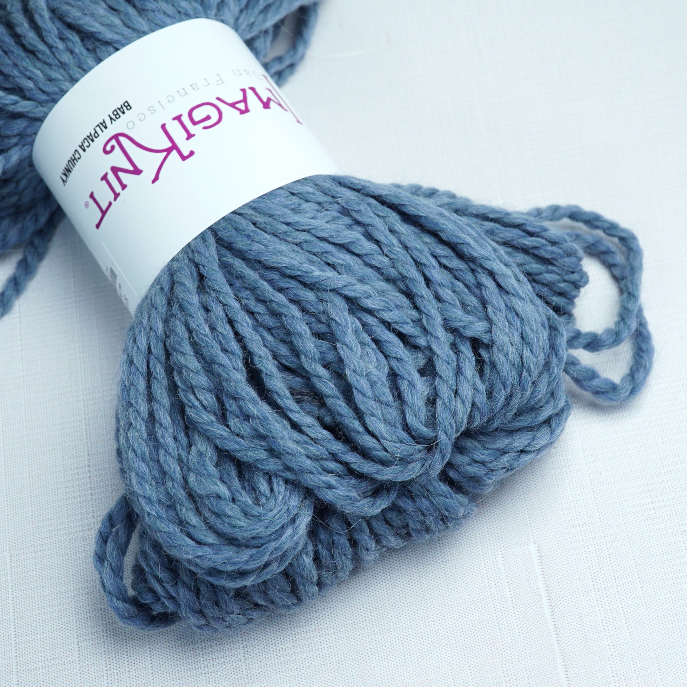 Chunky Alpaca Yarn – Cream with Blue, 80/10/10 Merino & Nylon - Alpaca Time  - Your One-Stop Shop for Alpaca Products