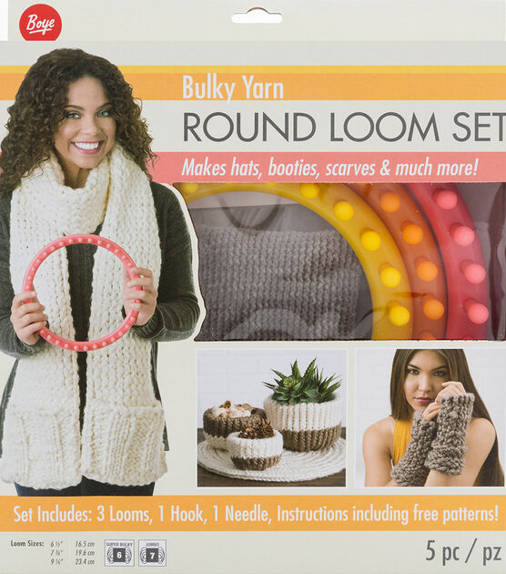 Set Of 5 Knitting Looms 4 circle - round 1 Rectangular EUC 6, 8
