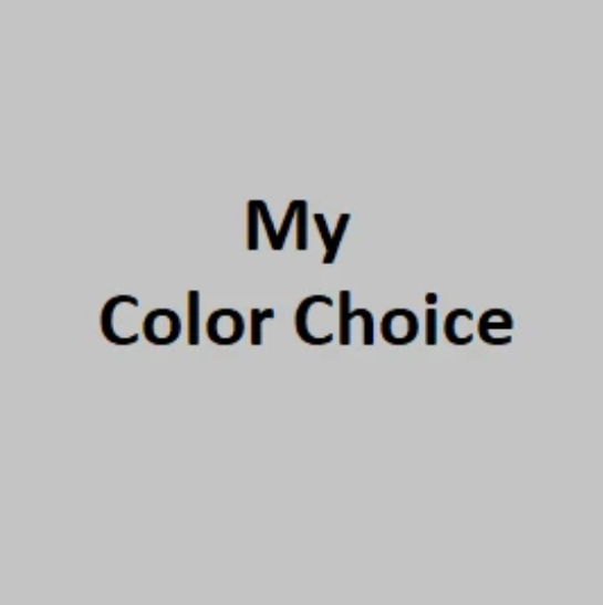 My Color Choice