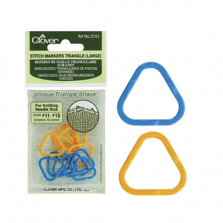 Clover 3151 Triangle Stitch Markers, Large